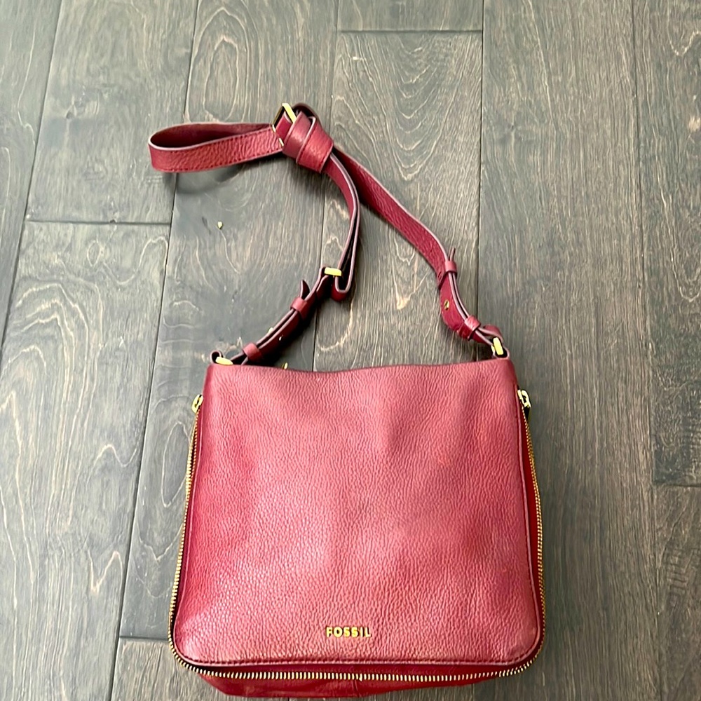 Burgundy Fossil Purse